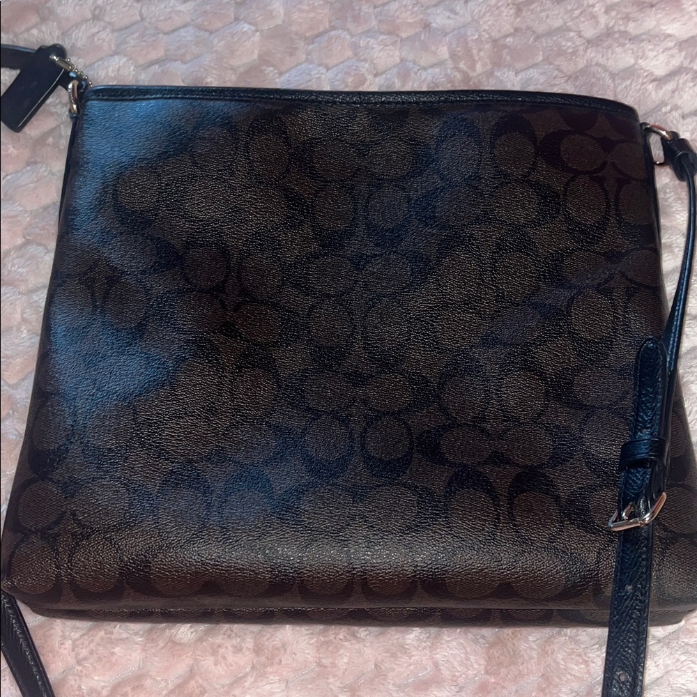 Coach Dark Brown Signature Crossbody Bag - Picture 4 of 4